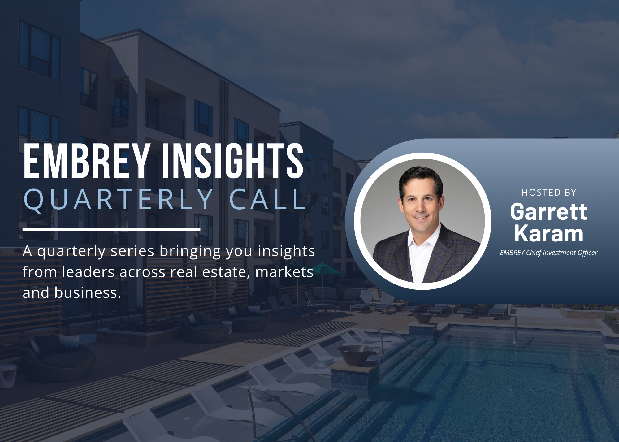 The Comeback of Institutional Capital: EMBREY Insights Hosts JLL’s Mark Gibson